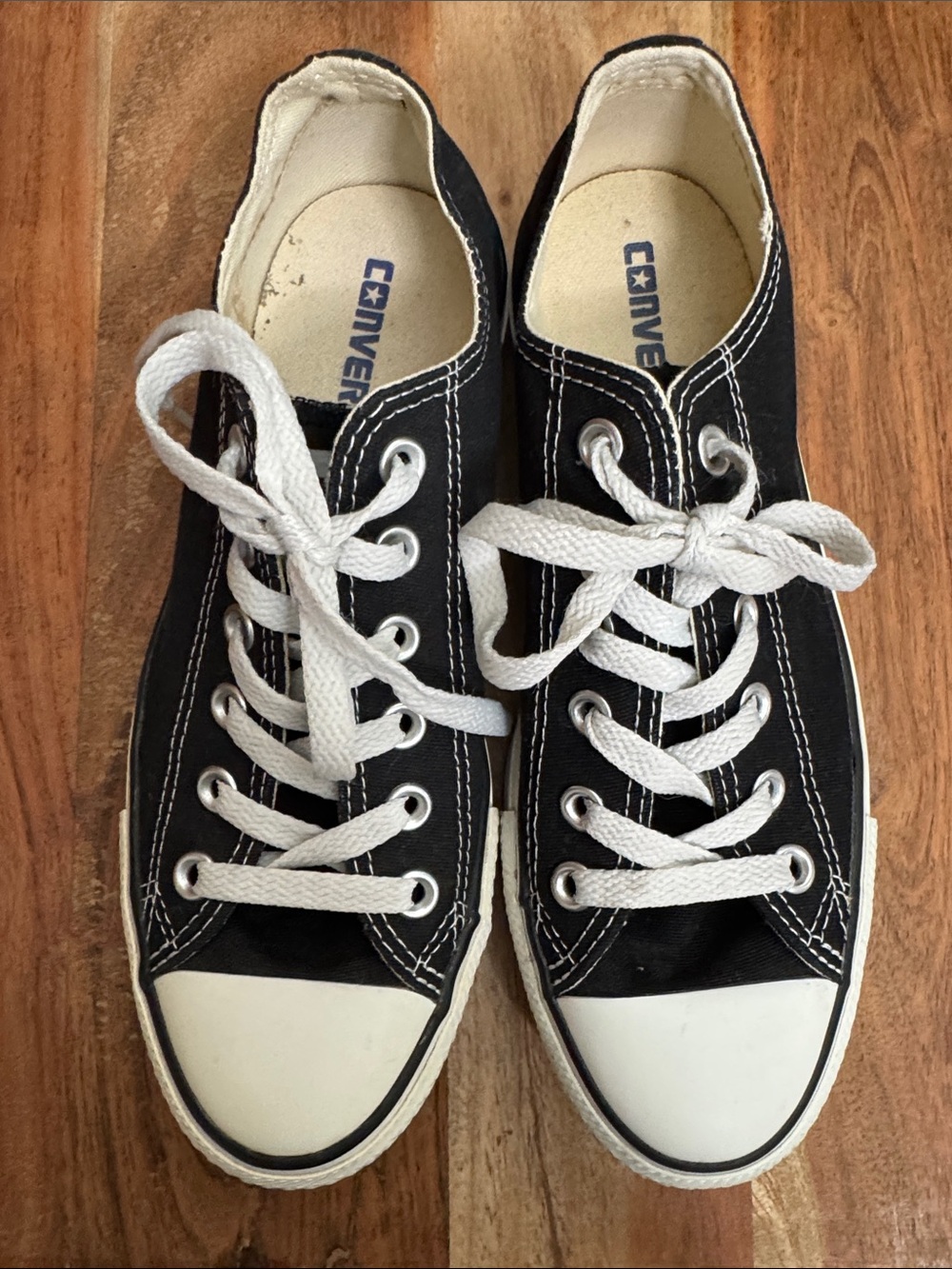 Converse Black and White Low-Top Canvas Sneakers